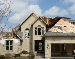 Damaged home